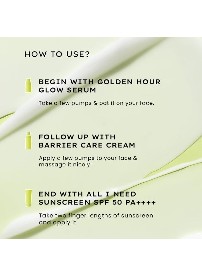 هايفن مجموعة هايفن للعناية اليومية بالوجه للبشرة العادية والجافة | روتين العناية بالوجه من 3 خطوات مع سيروم للوجه وكريم للوجه وواقي شمسي بعامل حماية SPF 50 لعلاج جفاف البشرة ونقص الترطيب | عبوة اقتصادية من 3 قطع - Image 4